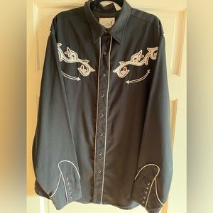 Men’s Roper Embroidered Western Shirt - XXL
